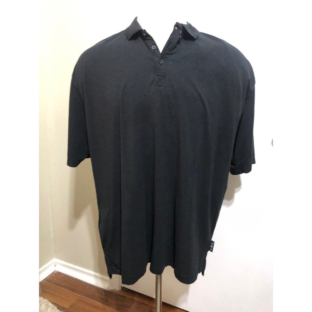 SCOTTeVEST Black Polo Shirt with hidden pockets Size XXXL
